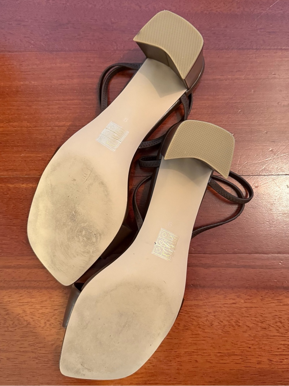 Jeffrey Campbell Dark Brown Strappy Square-Toe Block Heel Sandals - Picture 5 of 5